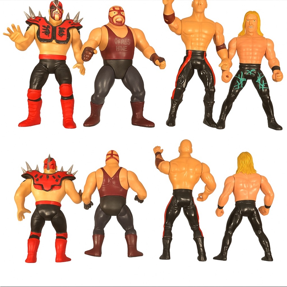 WWE WWF Wrestling Action Figure Lot of 4
